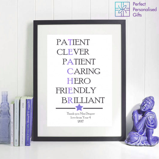 Teacher Thank You Framed Print