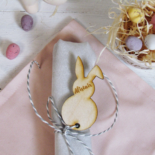 Easter Bunny Place Name Napkin Tag