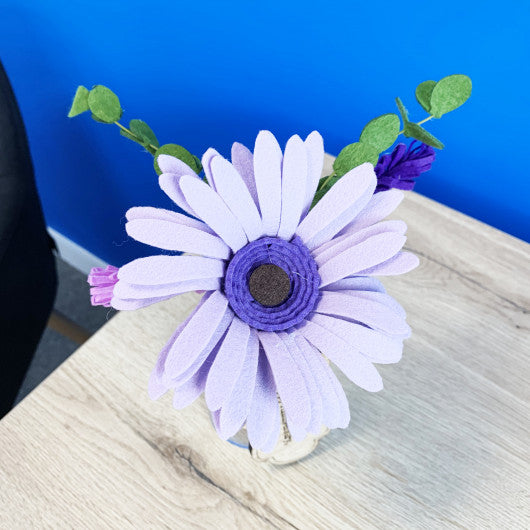Personalised Handmade Felt Gerber Daisy Bouquet