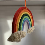 Rainbow Wool Tufted Hanging Wall Decor