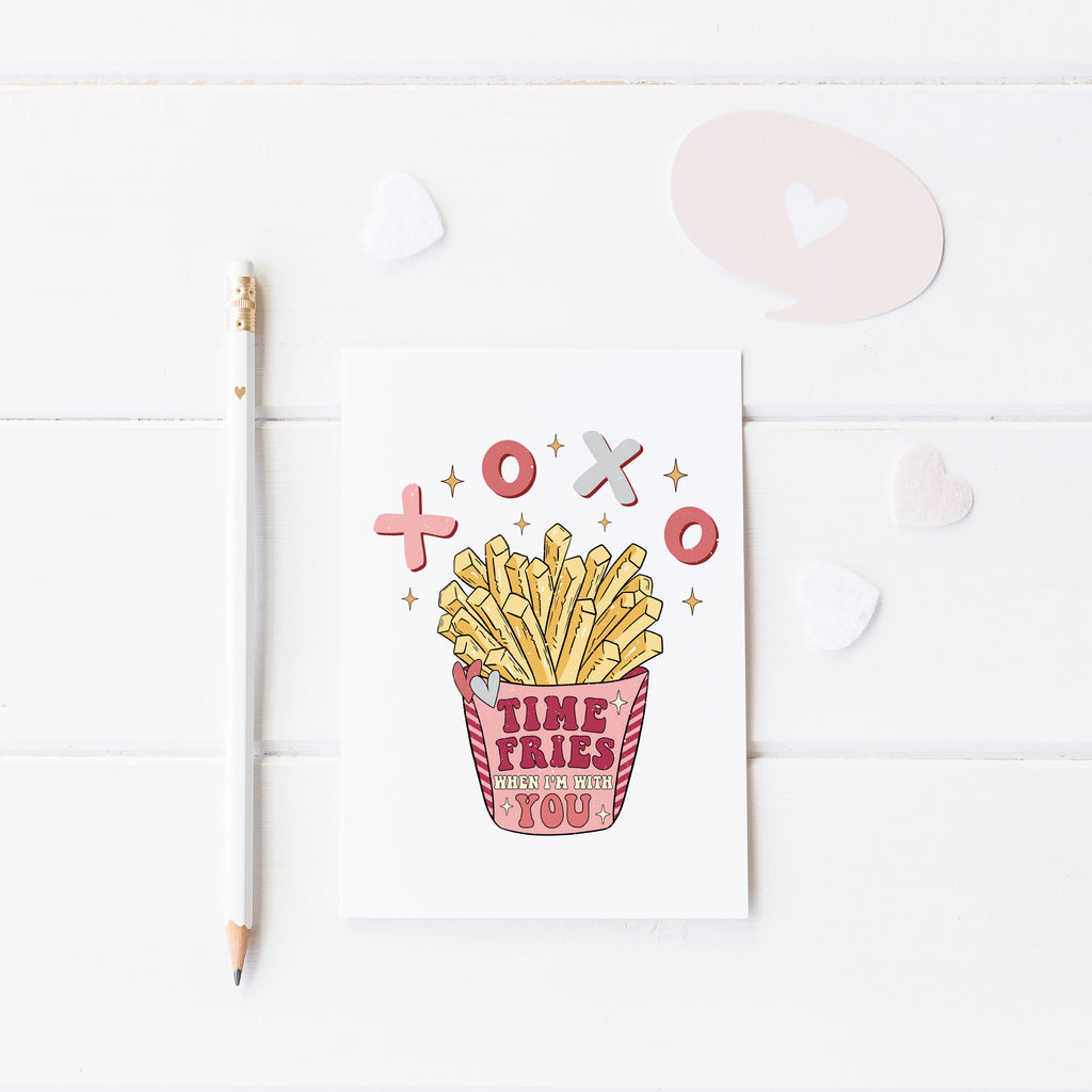 Funny 'Time Fries' Valentine's Card