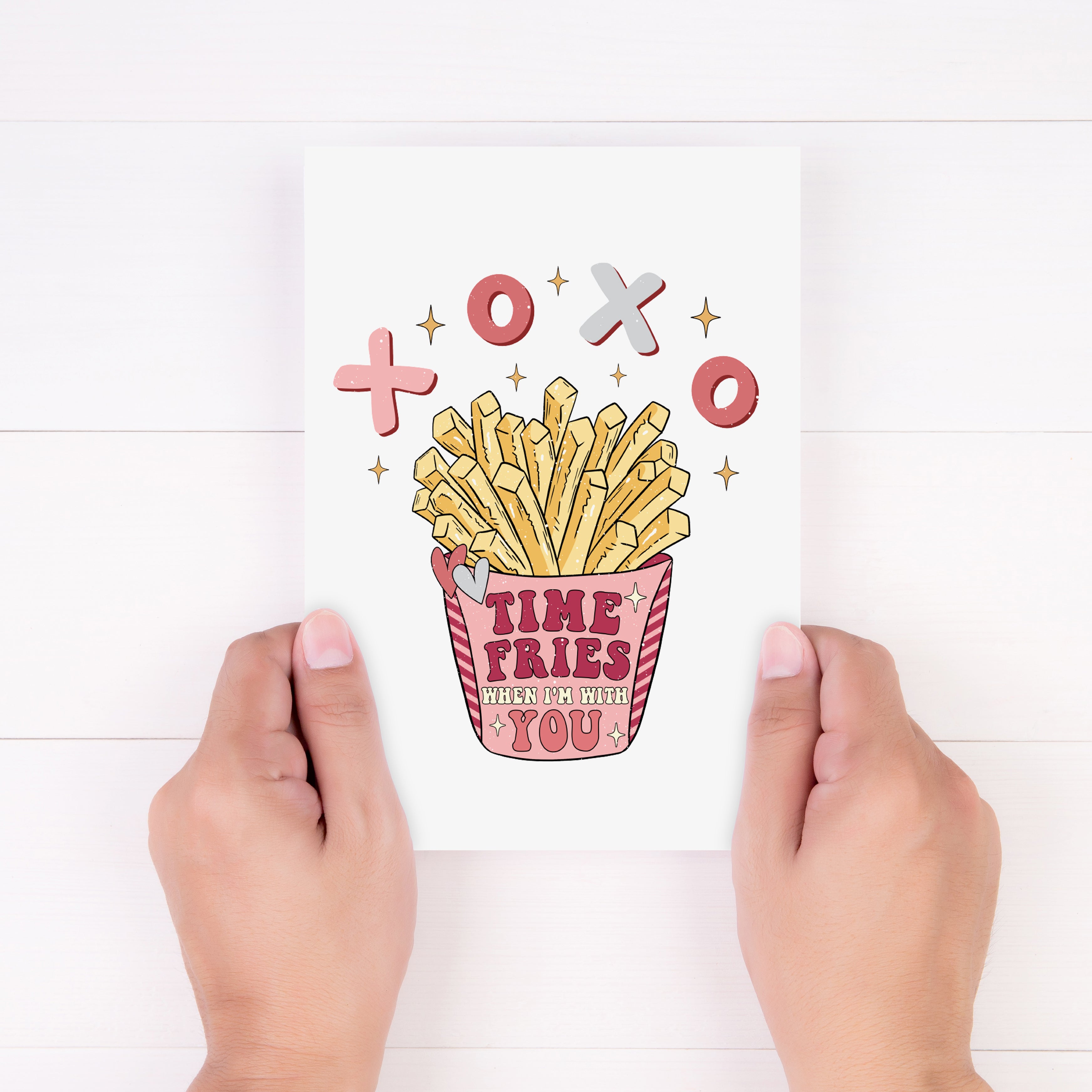 Funny 'Time Fries' Valentine's Card
