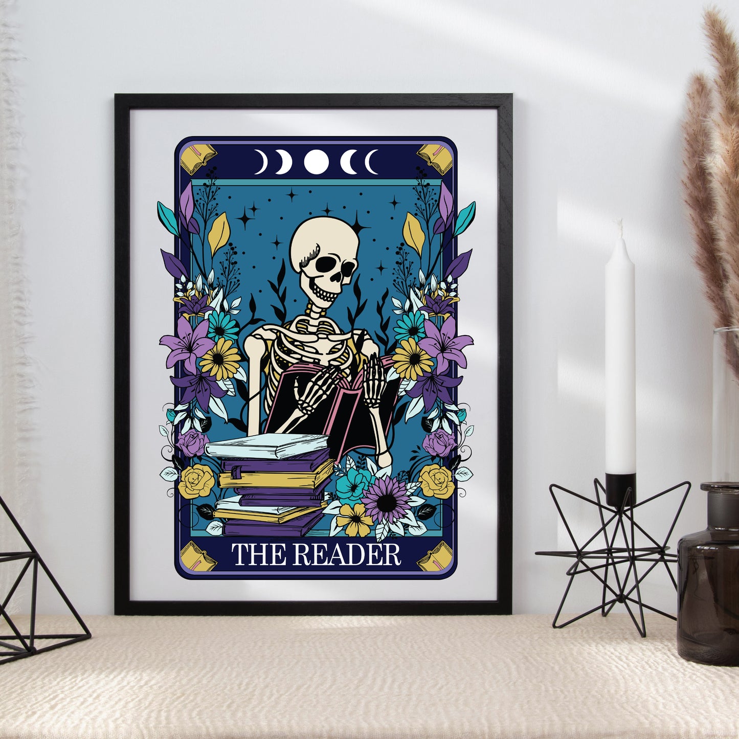 Tarot Style Typographical Print The Reader
