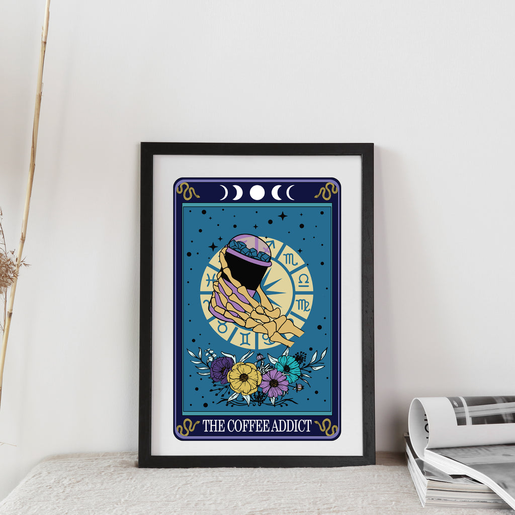 Tarot Coffee Lover Typographical Print