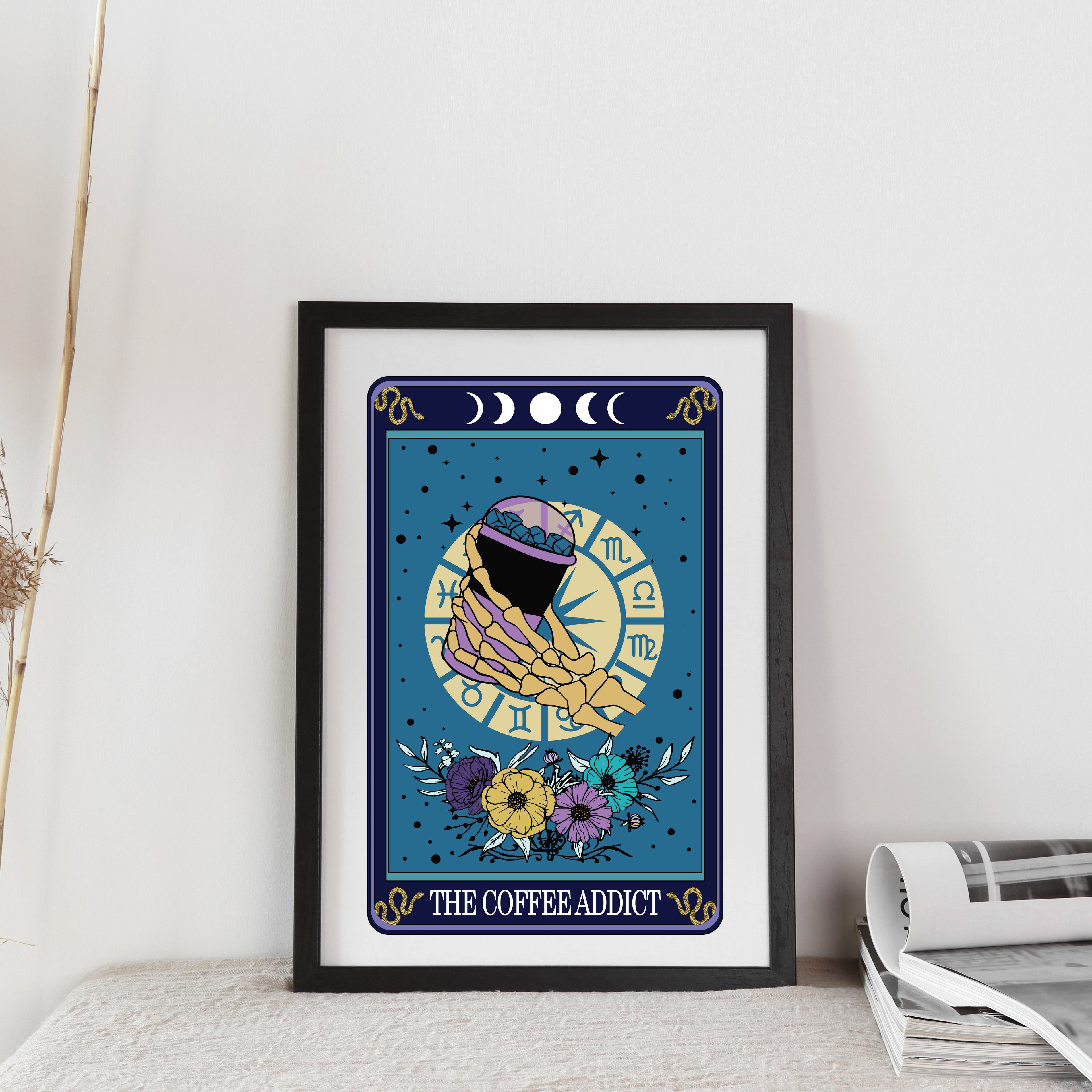 Tarot Coffee Lover Typographical Print
