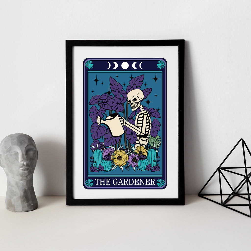 Tarot Gardener Lover Typographical Print