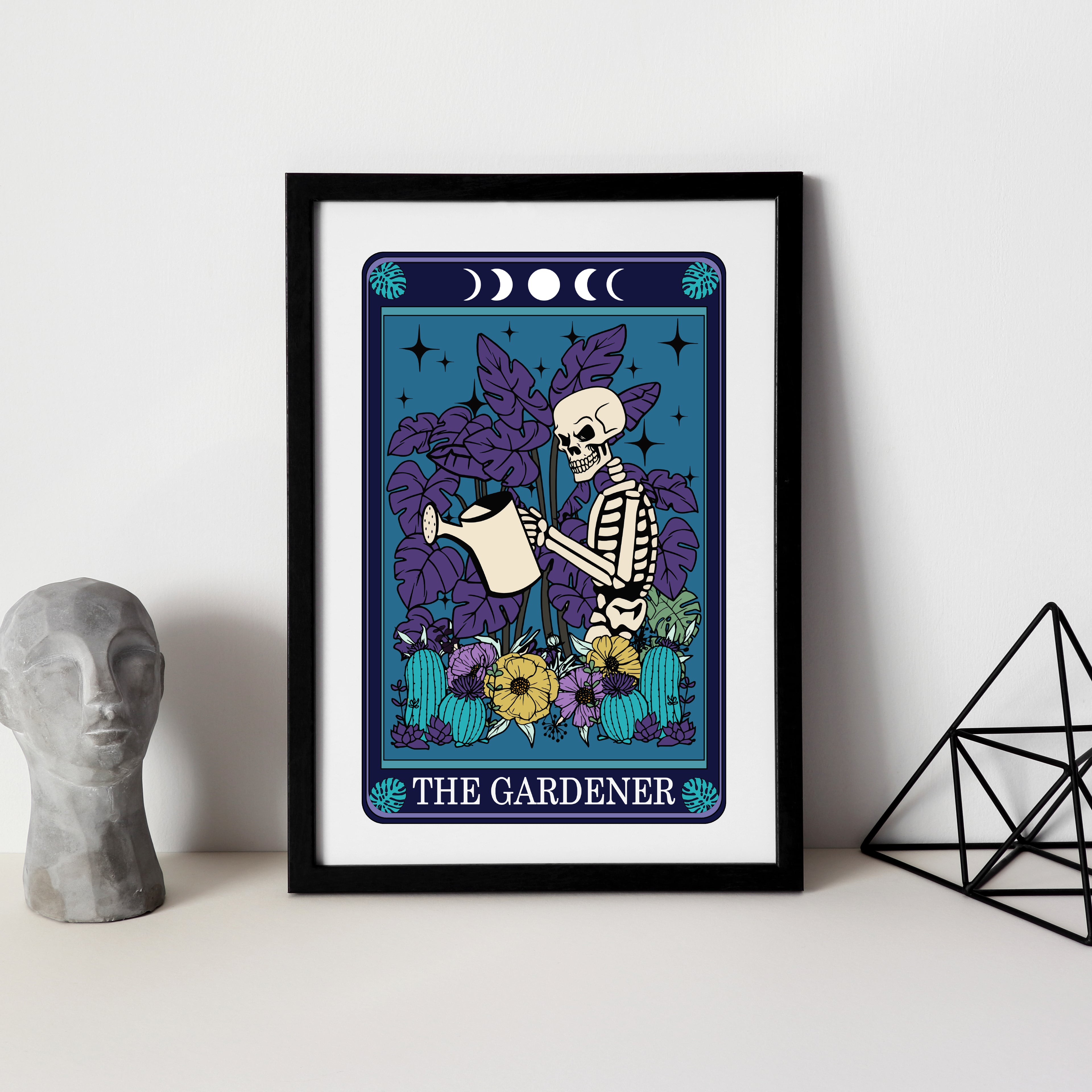 Tarot Gardener Lover Typographical Print
