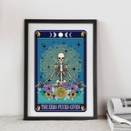 Zero Fucks Funny Tarot Style Print