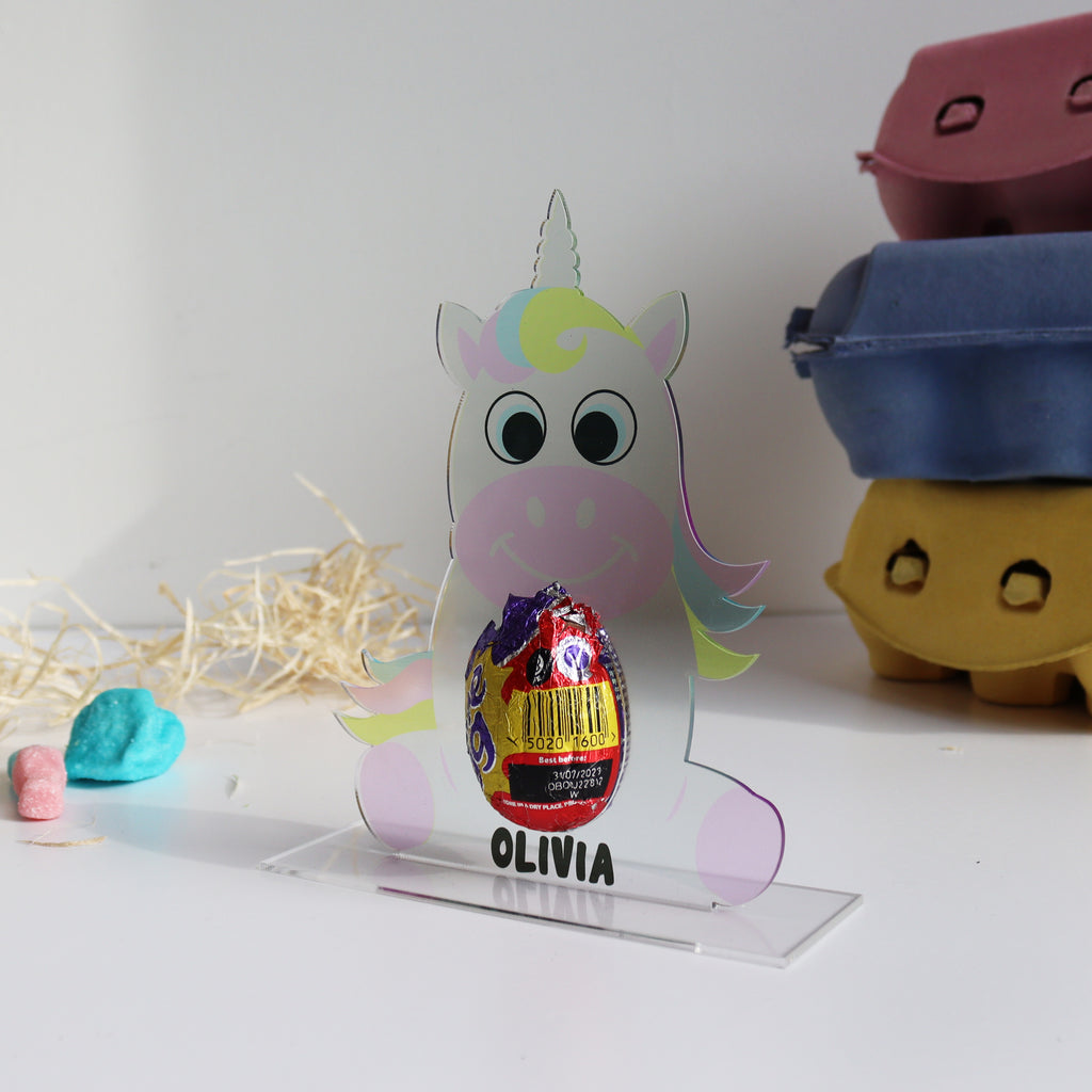 unicorn creme egg holder eater table place setting