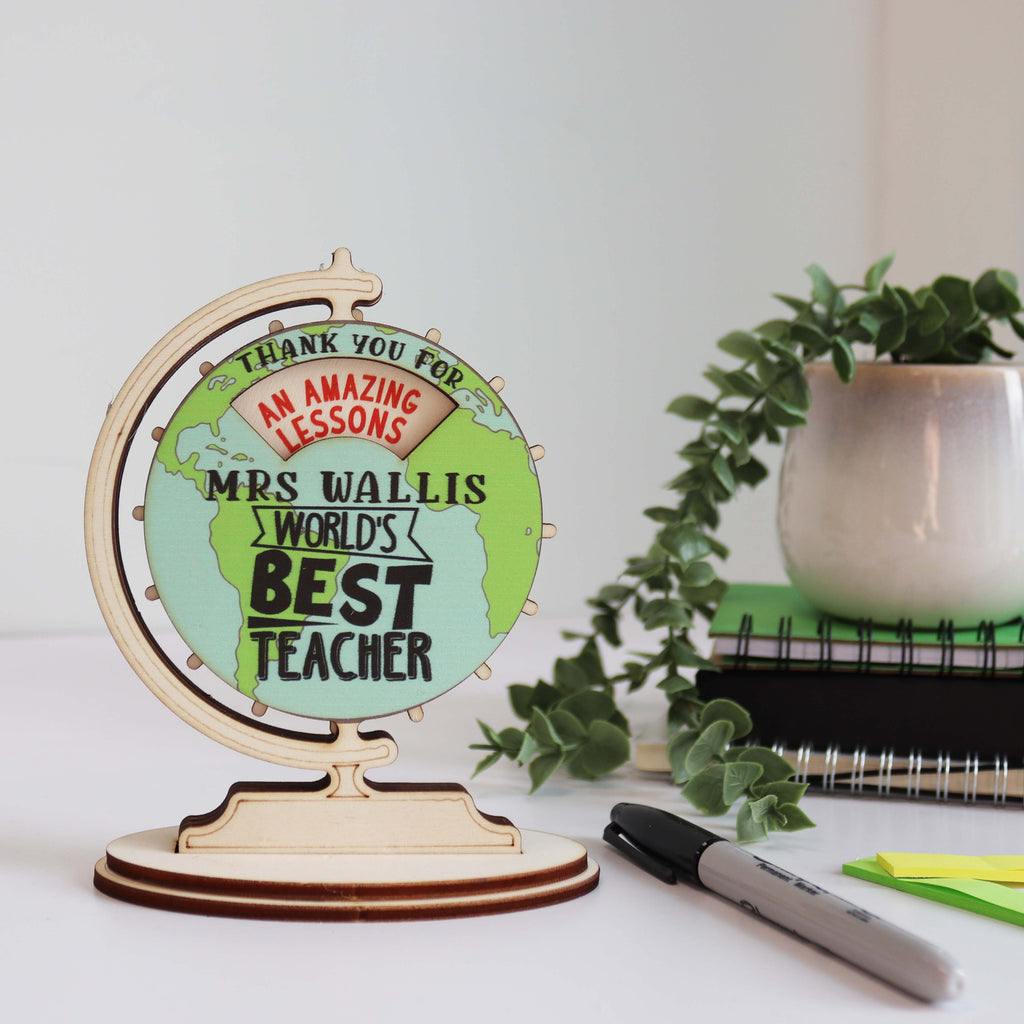 Personalised Wooden Keepsake Best Teacher Card