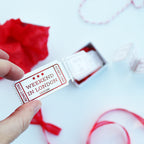 Personalised Date Ideas Ticket Stub Tokens Valentine's Day