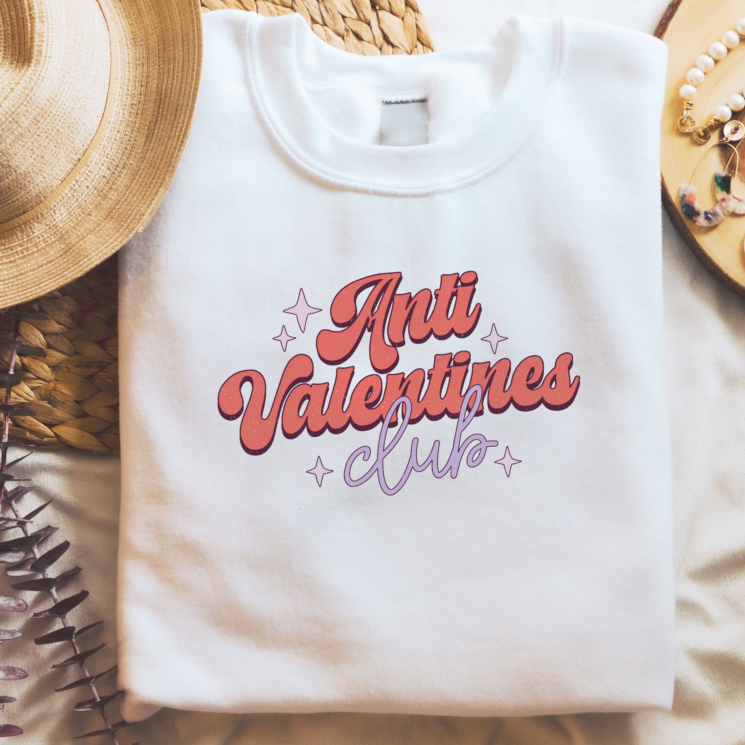 Soft cotton jumper with retro design Valentine's print