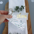 Personalised Metallic Vellum Botanical Place Setting