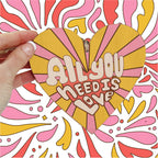 wacky pattern background all you need is love