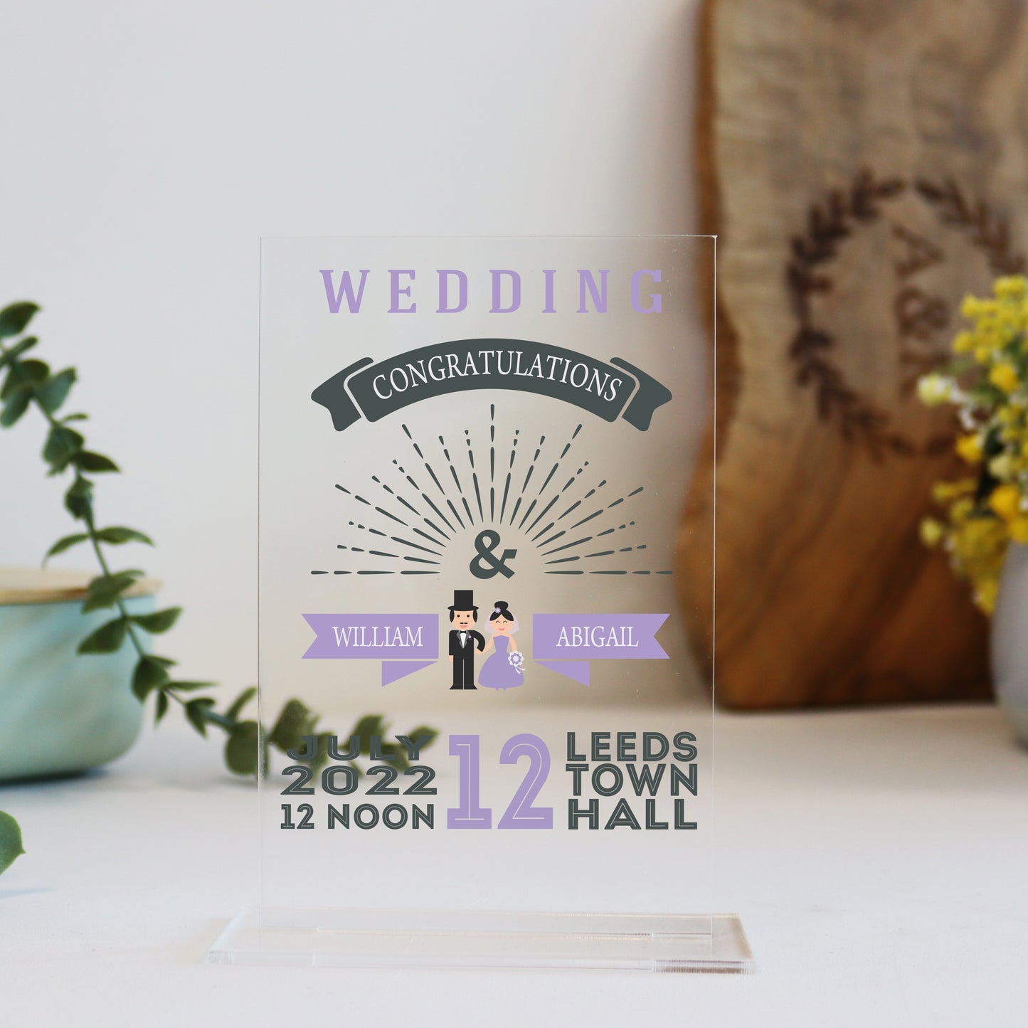 Personalised Printed Wedding Alternative Card