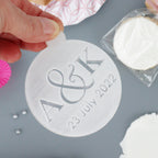 Personalised Wedding Cookie Embosser Fondant Biscuit Stamp