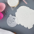 Personalised Wedding Cookie Embosser Fondant Biscuit Stamp