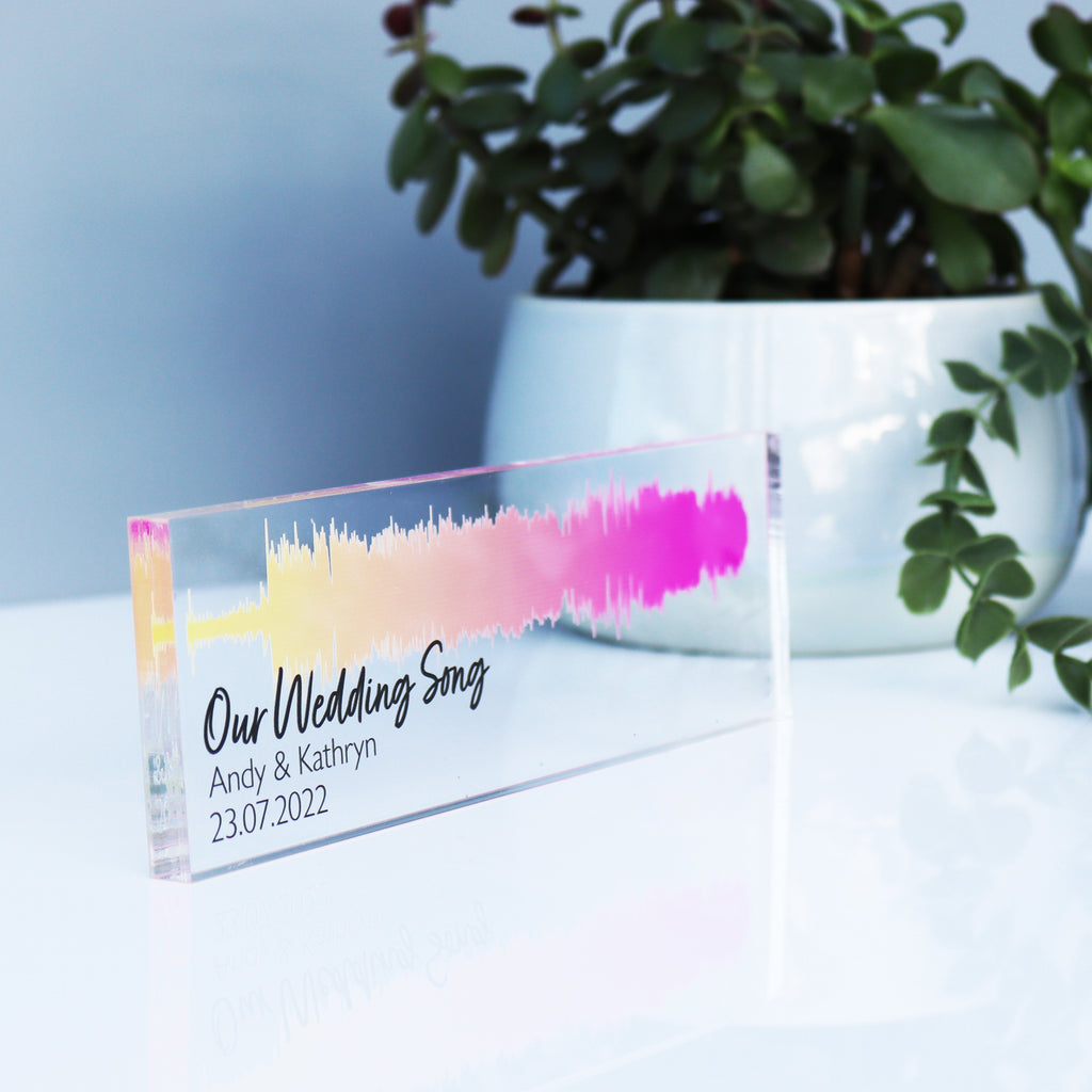 First Dance Wedding Soundwave Acrylic Block