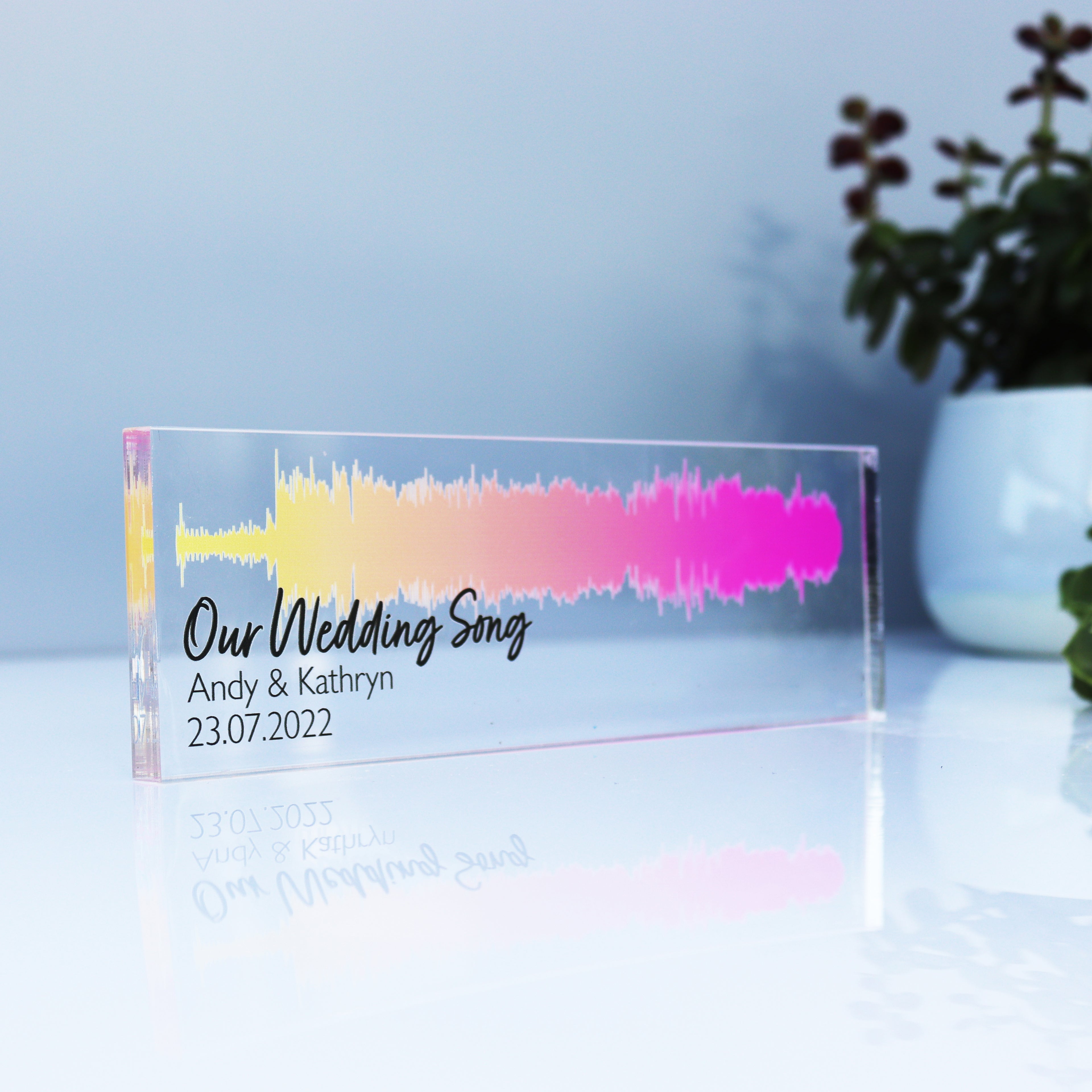First Dance Wedding Soundwave Acrylic Block