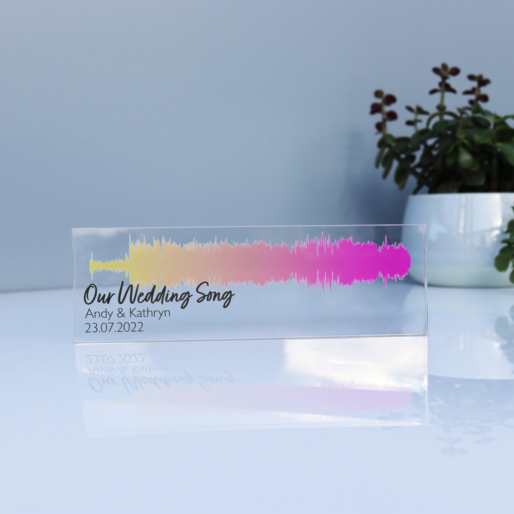 First Dance Wedding Soundwave Acrylic Block
