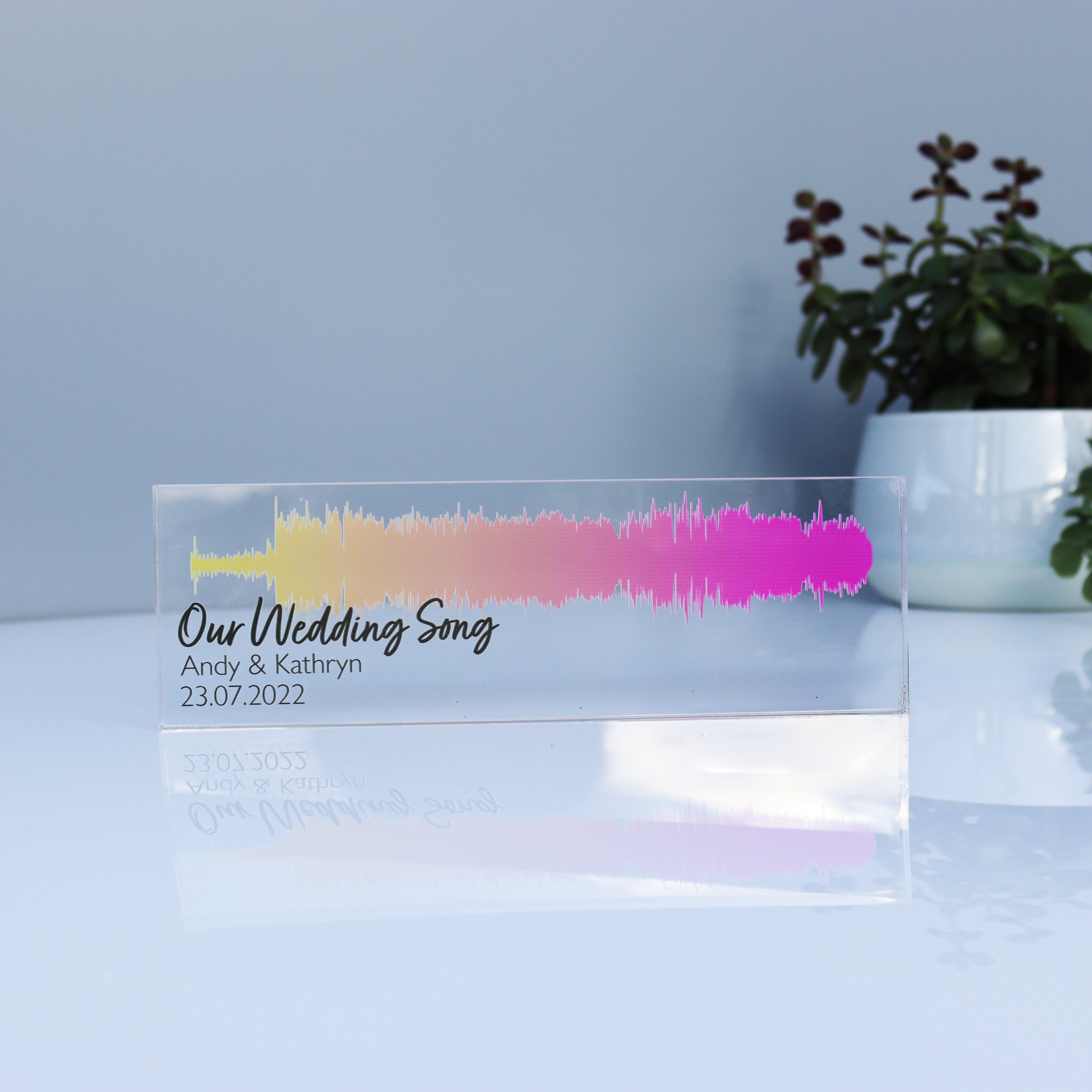 First Dance Wedding Soundwave Acrylic Block