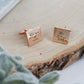 Personalised Wedding Rose Gold Plated Cufflinks