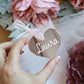 Rose Gold Acrylic Heart Place Setting
