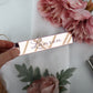 Rose Gold Mirrored Table Settings Favour Bookmark