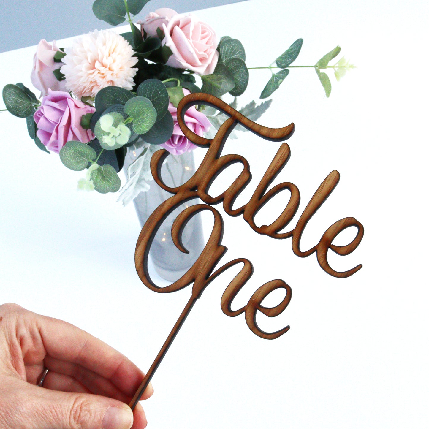 Personalised Wooden Cut Out Wedding Table Names For Centrepieces