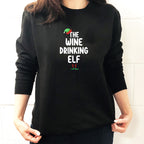 Christmas Wine Drinking Elf Jumper