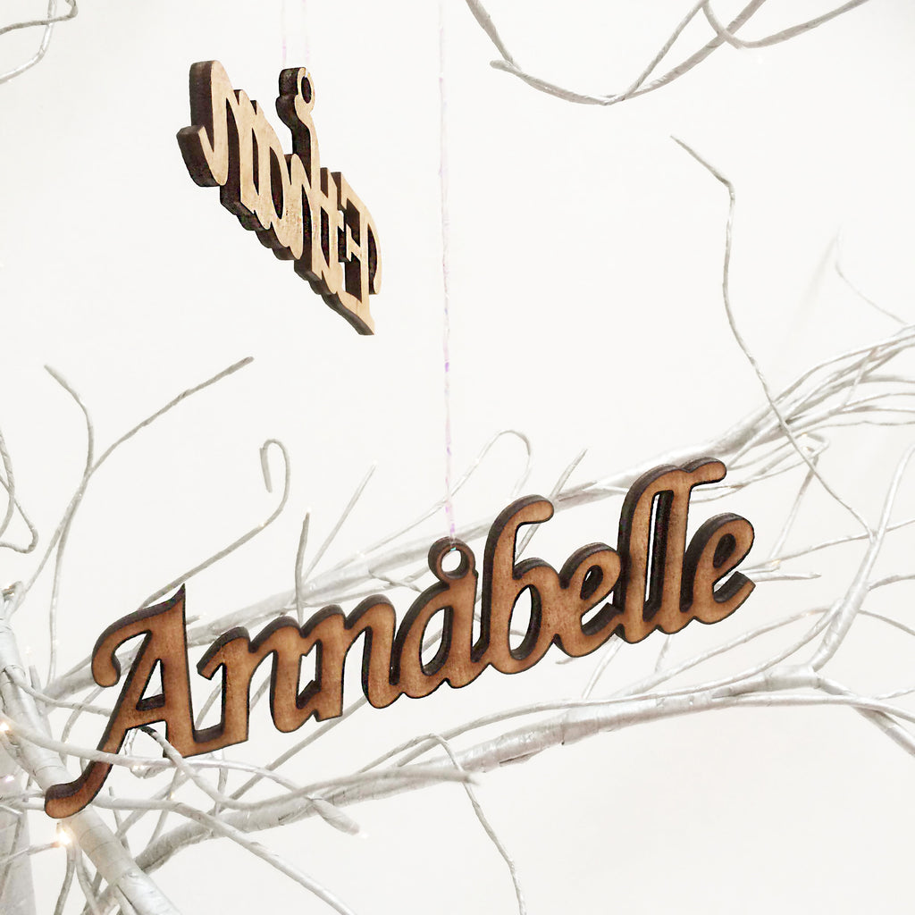 Wooden Name Bauble