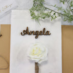 Personalised Wooden Name Place Table Settings