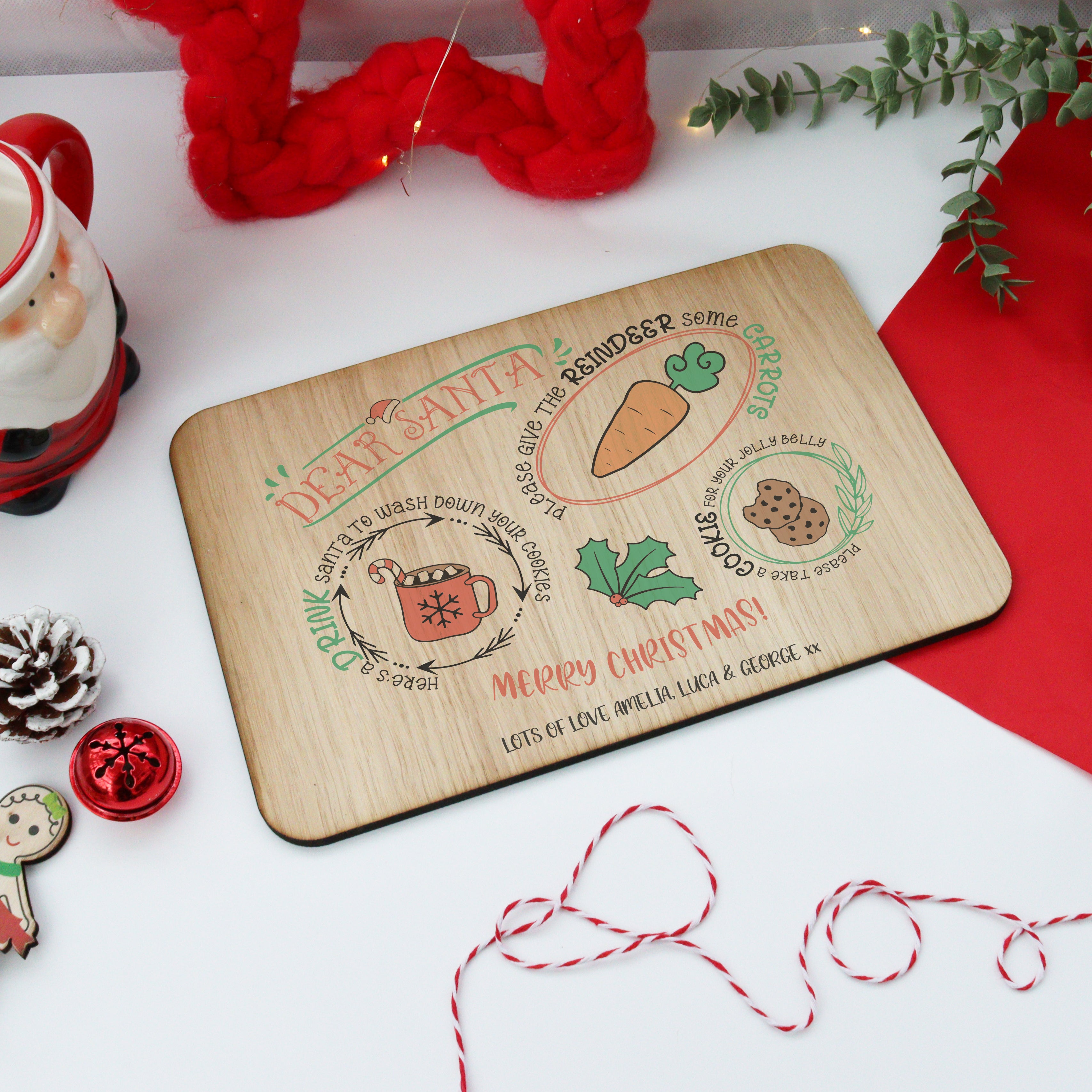 Personalised Santa Plate Board