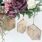 Hexagonal Wooden Hanging Wedding Table Plan