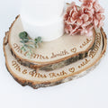 Personalised Natural Birch Log Cake Stand