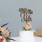 Personalised Wooden Name Wedding Cake Topper