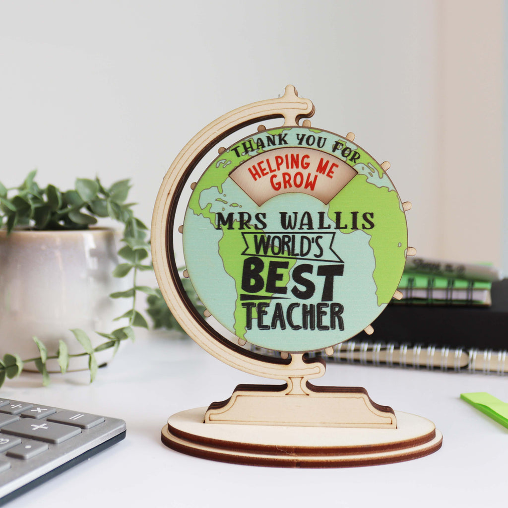 Personalised Wooden Keepsake Best Teacher Card