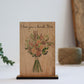Personalised Oak Flower Stand Alternative Card