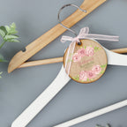 Personalised Wood Wedding Hanger Rose