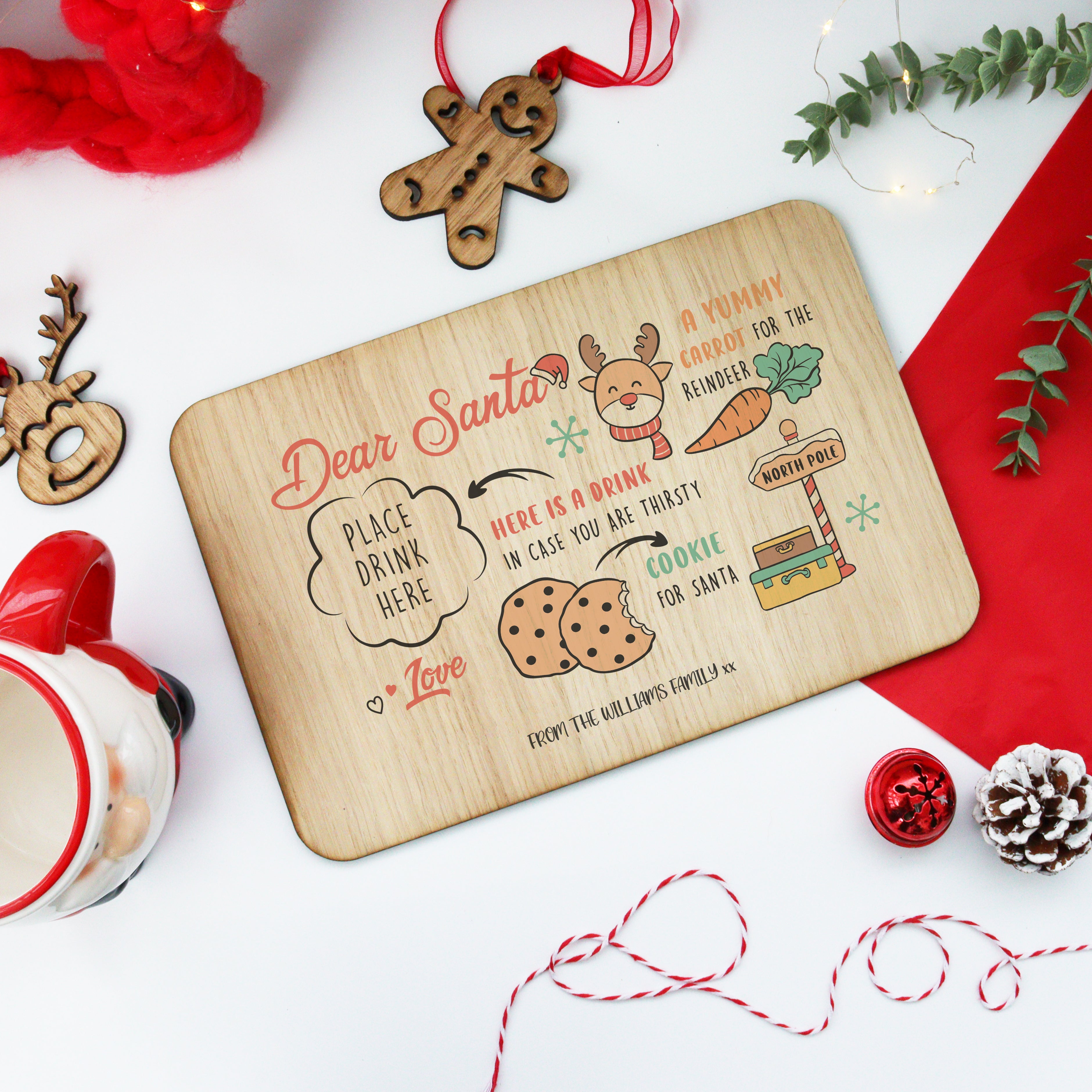 Personalised Santa Treat Plate Board