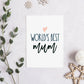 worlds best mum card shown on flat lay design