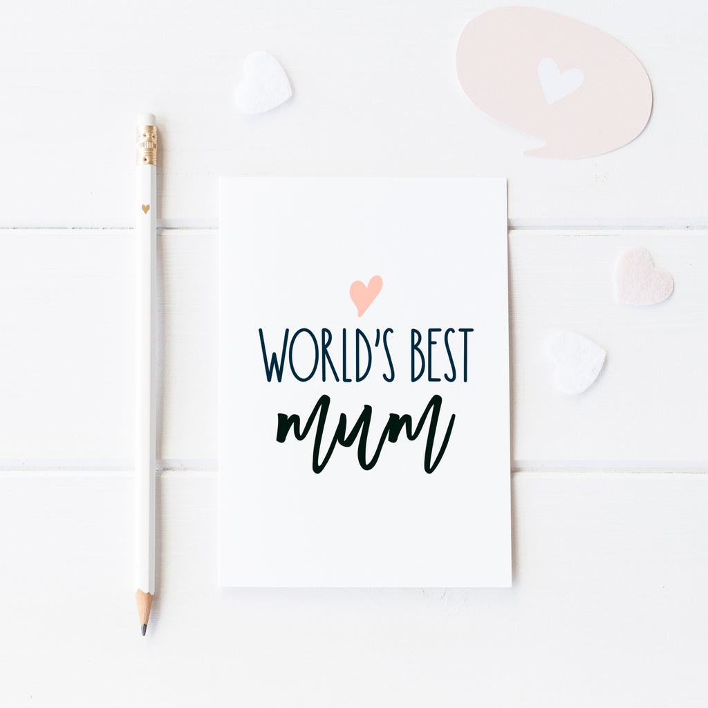 worlds best mum mothers day card