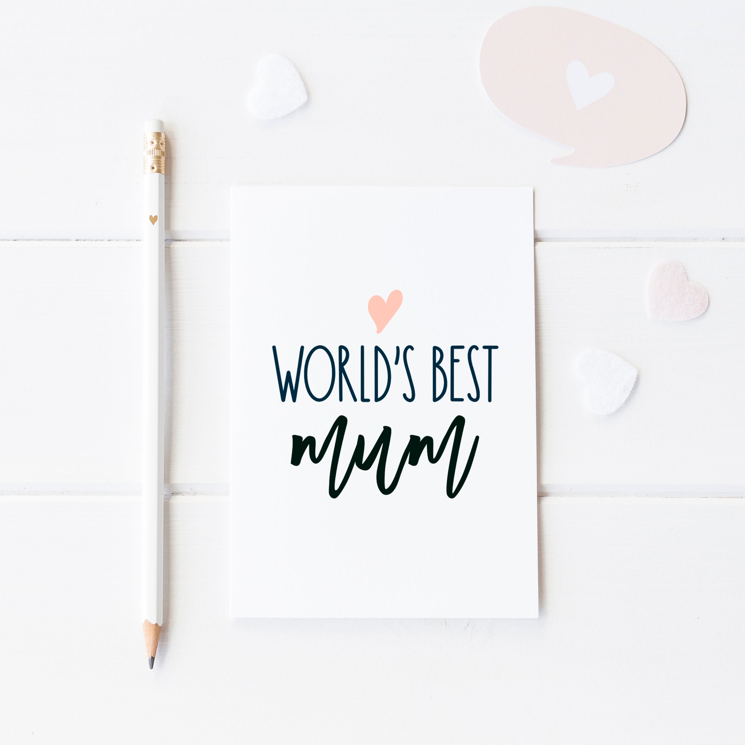 worlds best mum mothers day card