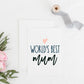 worlds best mum simple mothers day card