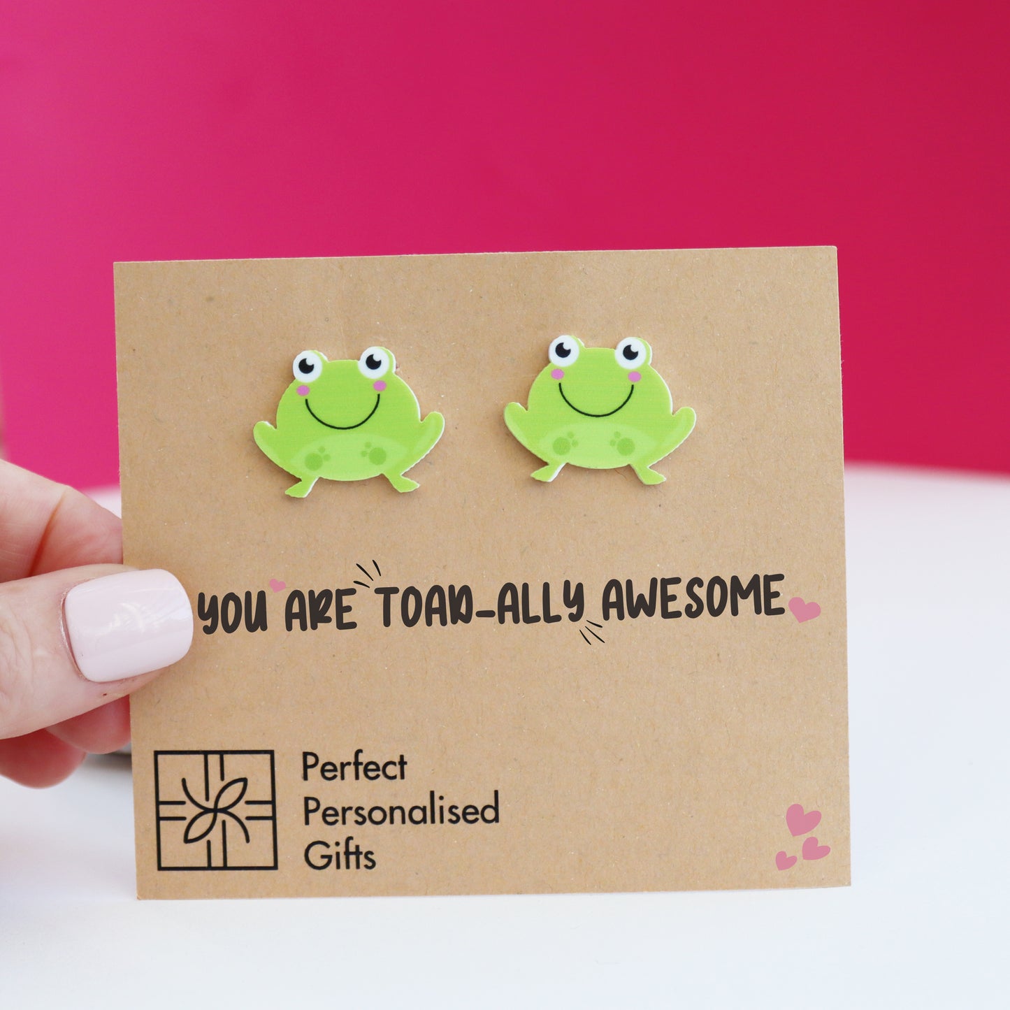 you are toadally awesome frog acrylic earrings gift for friend valentines day gift