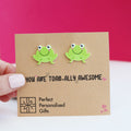 you are toadally awesome frog acrylic earrings gift for friend valentines day gift