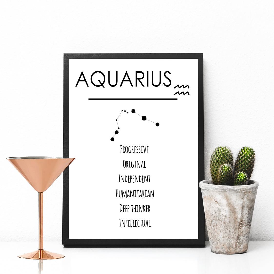 Horoscope Monochrome Print