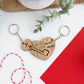 you hold the key to my heart wooden keyring with one part key one part heart which the key fits in couples key ring