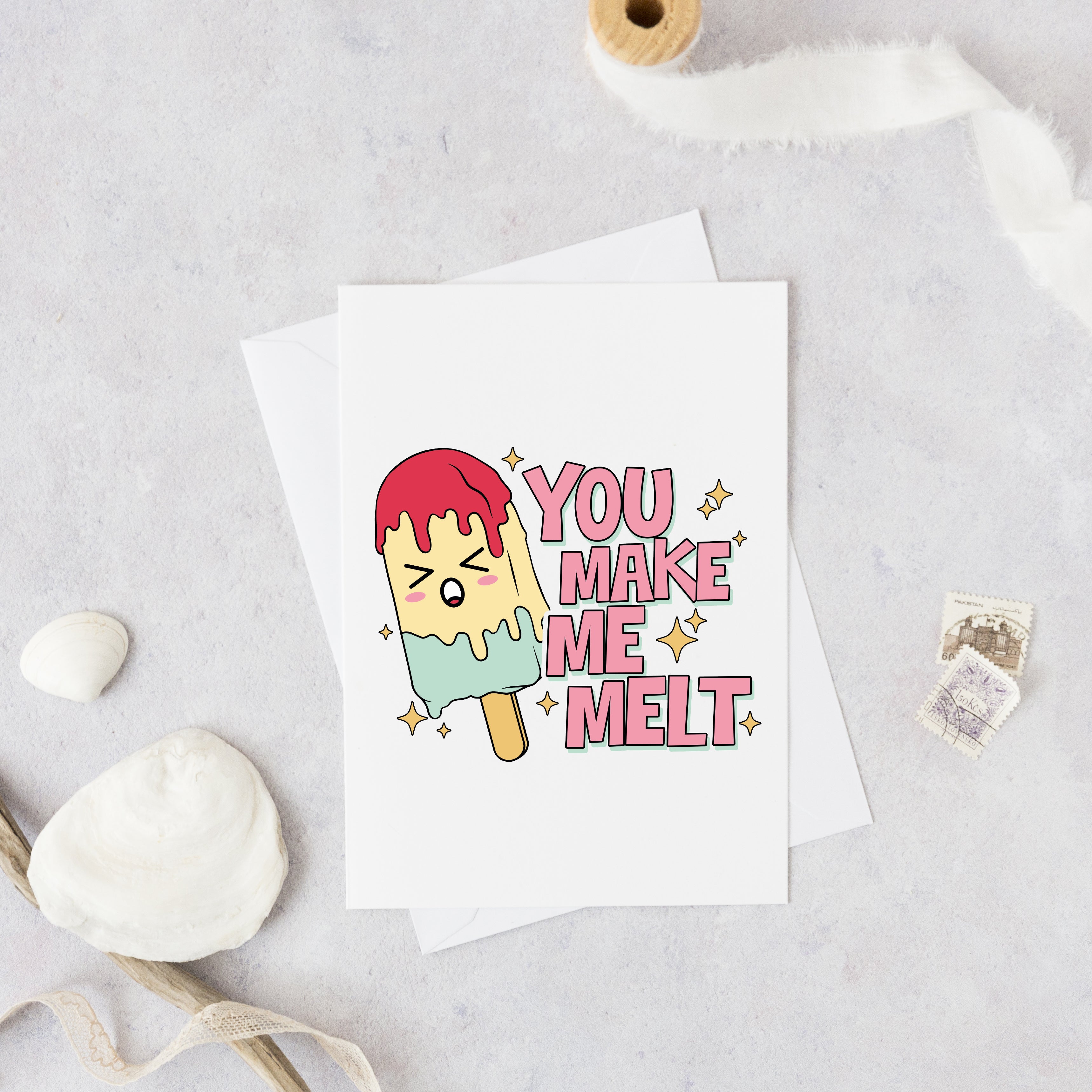 You Make Me Melt Funny Valentine's Card