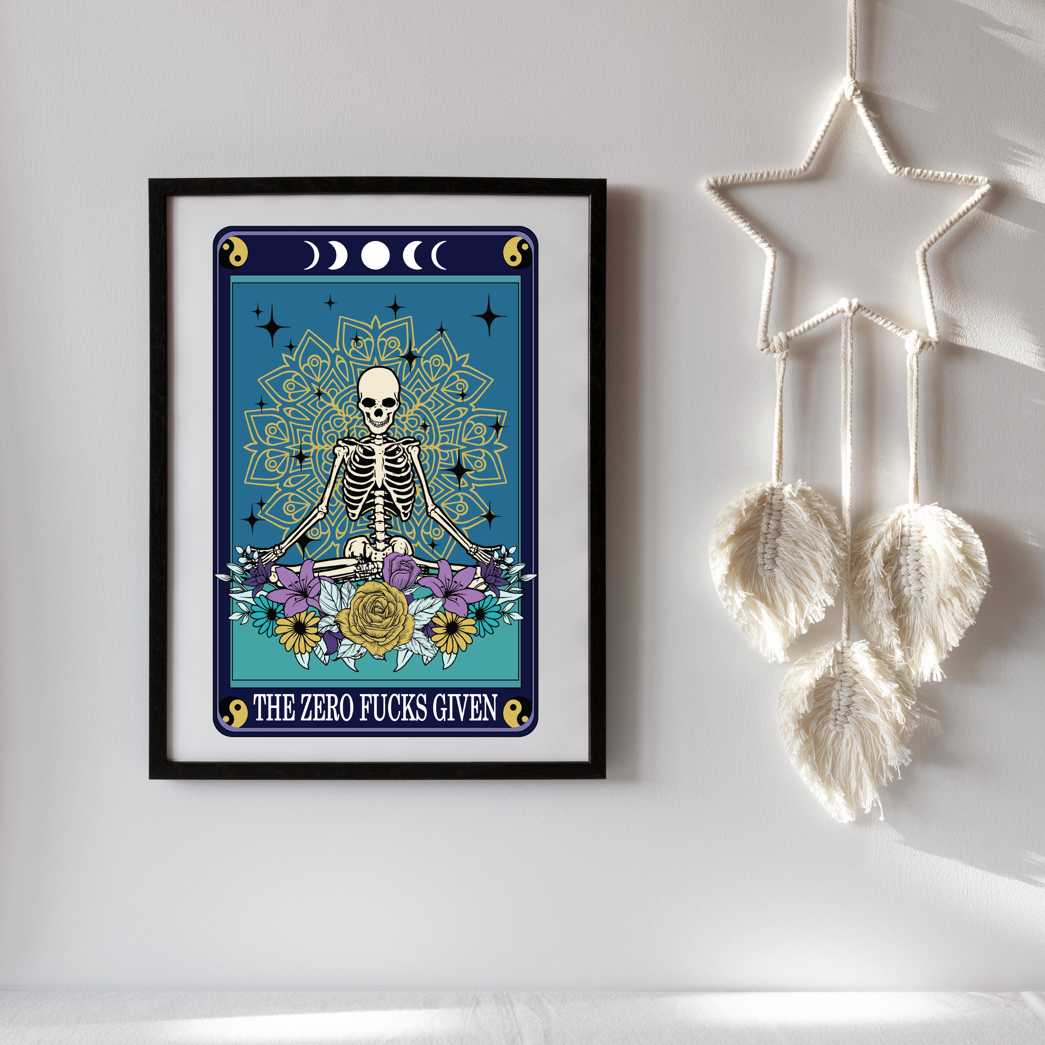 Zero Fucks Funny Tarot Style Print